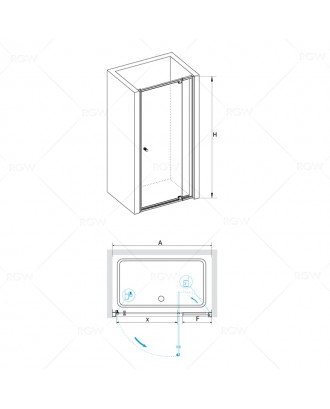 Душевая дверь RGW PA-02 (900-1000) 6 мм прозр./хром