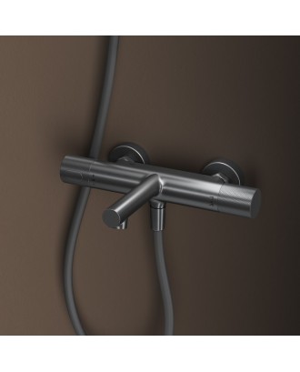 DUNA (Графит матовый) Смеситель для ванны / термостат "IDDIS"