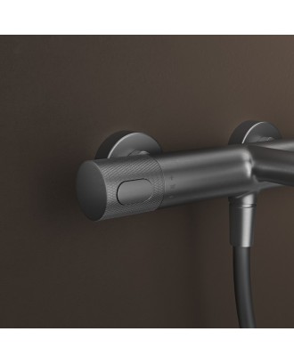 DUNA (Графит матовый) Смеситель для ванны / термостат "IDDIS"