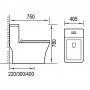 AZ-1109 Stoun Унитаз-моноблок напольный безободковый с микролифтом 405х750х780