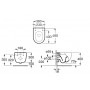 ПЭК: Roca MERIDIAN 480 мм унитаз + сиденье с микролифтом + инсталляция + кнопка