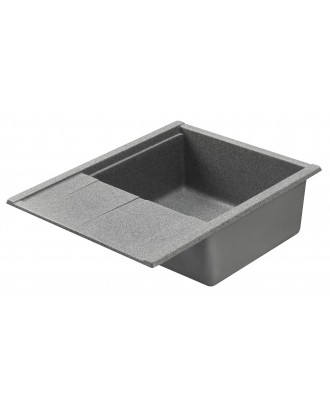 ДЕЛИЯ 65 СЕРЫЙ Мойка кухонная из литьевого мрамора / 516*650*218 "АКВАТОН"