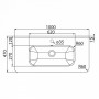 BRICK 100 Тумба подвесная с умывальником "IDDIS"