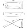 ЕВРОПА Ванна 180*70 + каркас "1Acreal"