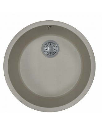 ВЕГА ЗЕРО СЕРЫЙ ШЕЛК Кухонная мойка из кварцевого композита / 490 * 490 * 217 "FLORENTINA"