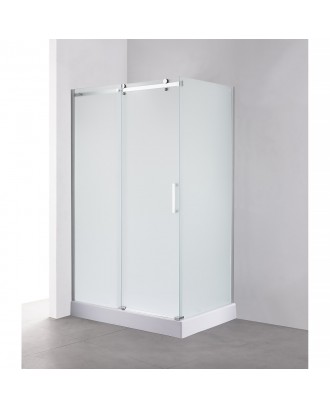 CS-502 120*90*197 Душевое ограждение в комплекте с поддоном 12,5см.Матовое стекло 8мм. Профиль "хром