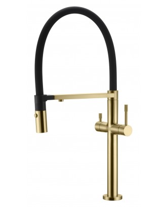 Смеситель для кухни UNO MATT GOLD c краном для питьевой воды 115-MG