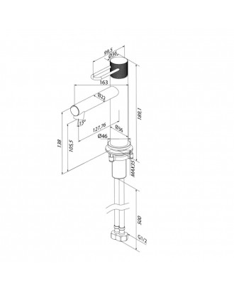 DUNA (Золото матовое) Смеситель для умывальника "IDDIS"