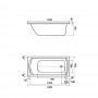 МОНАКО 150 * 70 Ванна акриловая "SANTEK"