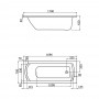 МОНАКО 170 * 70 Ванна акриловая "SANTEK"