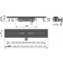 APZ101BLACK-850 - Водоотводящий желоб с порогами для перфорированной решетки ЧЕРНЫЙ