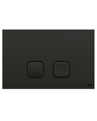 Кнопка смыва OLI PLAIN механаническая, двойная , пластик, черная (070829)