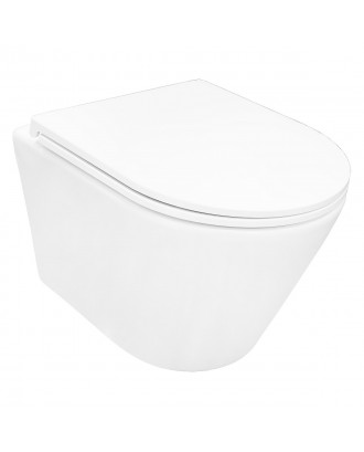 AZ-2480 Унитаз подвесной Azario VELA 360х480х360 безободковый, система смыва "Торнадо"