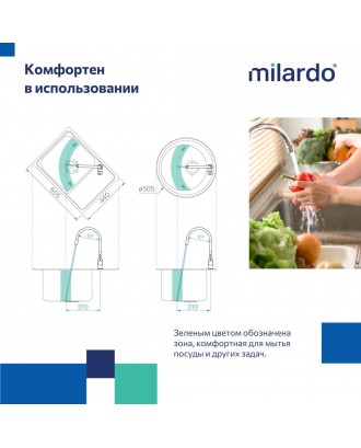 Смеситель для кухни Milardo Meal M01WT0FM05