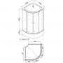 Душевая кабина CS-6610-25 F 100*100*215 матовая, стекло 4мм, поддон 25 см (3 места)