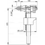 AlcaPlast Впускной механизм с боковой подводкой и металлической резьбой A16P-3/8"