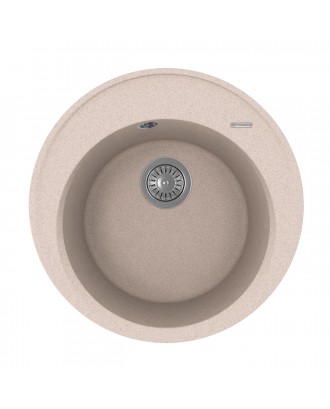 ЛАЦИО 510 ПЕСОЧНЫЙ Кухонная мойка из кварцевого композита / 510 * 510 * 224 "FLORENTINA"