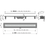 Simpl APZ18-750 - Водоотводящий желоб с порогами для перфорированной решетки