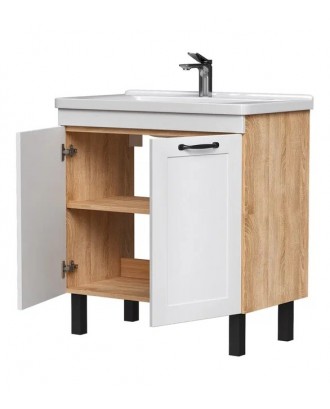 Lago 80.2D Тумба напольная Под Раковину Миранда 80