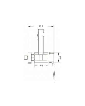 S9905Н-1 Смеситель Гигиенический душ Черный
