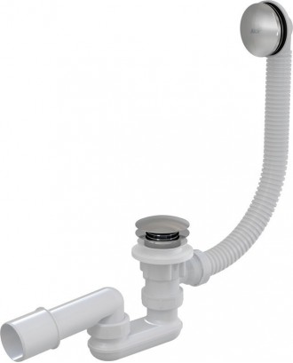 A505CRM Сифон для ванны комплект click/clack хромированный пластик/пластик Alca Plast