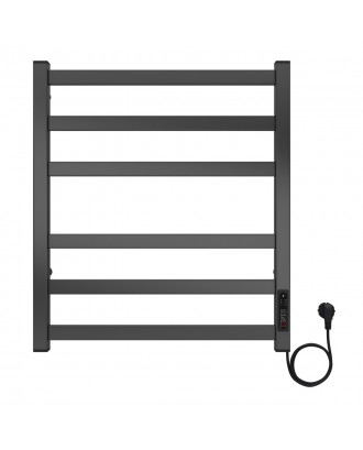 PALERMO 500/600 Полотенцесушитель электрический ГРАФИТ R 6 пер. AZARIO