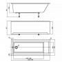 EMILIA 150*70 Ванна акриловая прямоугольная