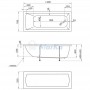 MODERN 140 * 70 Ванна акриловая на каркасе "1 МАРКА"