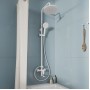 Rora RORWT4FM06 Белый матовый Смеситель для ванны с верхним душем Milardo