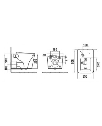Zen подвесной унитаз с крышкой ANTHRACITE 967-SET-A