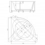 COSMA  Ванна акриловая угловая 145*145 см