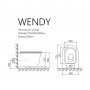 Wendy Tornado Унитаз подвесной Дюропласт 515*360*360