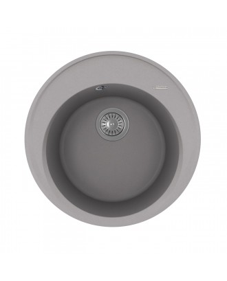 ЛАЦИО 510 СЕРЫЙ ШЕЛК Кухонная мойка из кварцевого композита / 510 * 510 * 224 "FLORENTINA"
