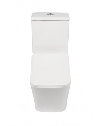 AN-021D Унитаз-моноблок (квадрат), Торнадо,690*380*800 мм с сиденьем  (soft close) дюропласт, белый