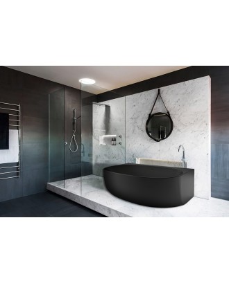 CAMBRIDGE ванна акр. пристенная 1695 * 880*580 + сл/п Черная. "AZARIO"