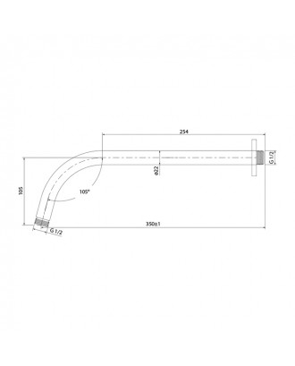 OPTIMA HOME / 001SB35i61 / Кронштейн для верхнего душа "IDDIS"