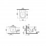 IDEA 2.0 Унитаз подвесной сфункцией Биде безободковый в комплекте с сиденьем микролифт тонкое "Kale"