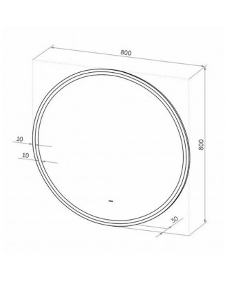 Lumina Led Зеркало D 800 с бесконтактным сенсором и холодной подсветкой