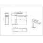 Cмеситель для умывальника Qubic Matt Black 471-B