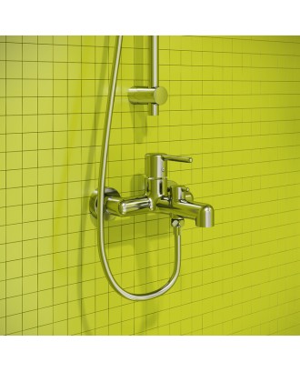 AIGER (Хром матовый) Смеситель для ванны / короткий излив "IDDIS"