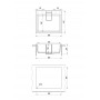 РИВЬЕРА 600 ПЕСОЧНЫЙ FS Кухонная мойка из кварц. композита / 600 * 510 * 224 "FLORENTINA"