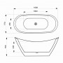 MELADO  Ванна  белая, свободностоящая 1800*770*760