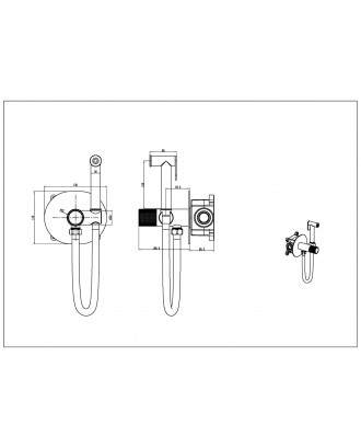 Смеситель гигиенический TECH Shine Gun Metal 157-SGM