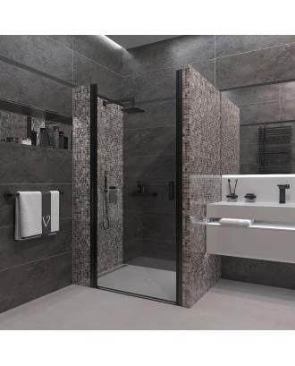 VN43B-80-01-C5 Душевая дверь cтекло прозрачное 80*195 "VECONI design italiano"