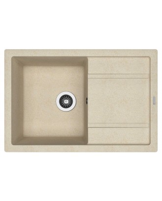 ЛИПСИ 760 БЕЖЕВЫЙ FG Кухонная мойка из кварцевого композита / 760 * 510 * 217 "FLORENTINA"