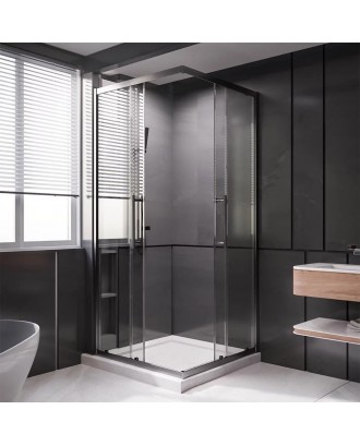 1\2 PTC20-GR-100-01-C4 Душевой уголок квадратный  "VECONI design italiano"