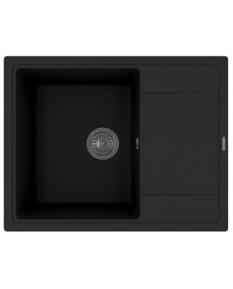 ЛИПСИ 650 НУАР FG Кухонная мойка из кварцевого композита / 650 * 510 * 217 "FLORENTINA"