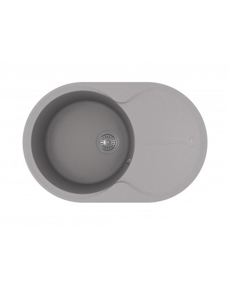 ЛАЦИО 780 СЕРЫЙ ШЕЛК Кухонная мойка из кварцевого композита / 780 * 510 * 217 "FLORENTINA"