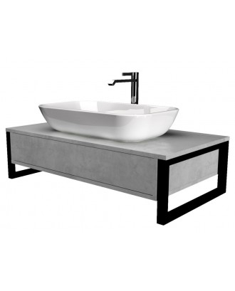 Тумба без раковины 1Marka GRUNGE LOFT 80П 1в.я Бетон светлый