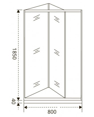 Infinity SD-80-G-CH Душевое ограждение Good Door